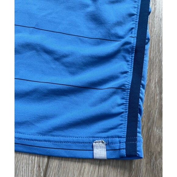 Nike Shirt Mens Medium Blue Striped Court Tennis Performance V Neck Tank - Picture 3 of 10